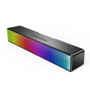BT601 BT5.3 10W Soundbar with Built-in Mic Battery Powered Supports TF Card/Aux In/FM Radio/TV/PC Speaker