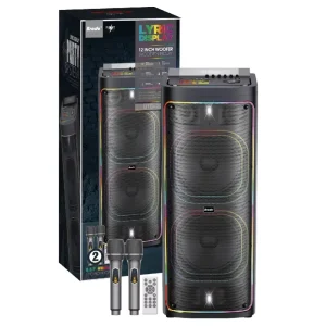 BTS-2242 Karaoke Portable Speaker RGB Light Triple 12 Inch Subwoofer Party Speaker BT USB TF MP3 Partybox Wireless Microphones