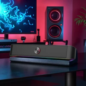 Barra De Sonido De Columna De Altavoces RGB Speakers Column Gaming Sound Bar for Computer PC Notebook Loudspeakers