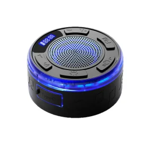 Bathroom Wireless Speaker Level 6 Waterproof with Alarm Clock FM Function and RGM Ambient Light Outdoor Home Integrated