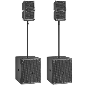 Beta 1828S 8 Inch Coaxial Matrix Speaker Set 15 Inch Active Subwoofer Wood Enclosure for Banquet Hall