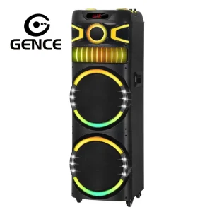 Big Battery Powered Speaker Karaoke Machine RGB LED Wireless Mic Remote for Party Stage