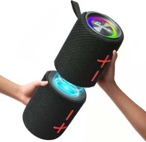 Big Dual Portable Speaker BT5.3 40W Magnetic Wireless Speakers with Dual Diaphragm IPX6 Waterproof Outdoor Strap Soundbox