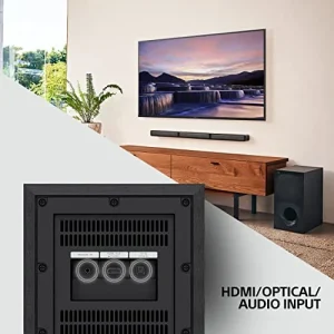 Black Sound Bars HT-S40R 5.1ch Smart Home Theater Soundbar System with Bluetooth Dolby Audio Rear Speakers
