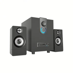Blue Tooth Audio Card USB Computer Desktop Speakers 2.1 Wooden Multimedia Active Computer Speaker