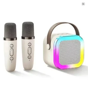 Blue Tooth K12 Karaoke Machine Portable 5.3 PA Speaker System with 1-2 Wireless Microphones Home Family Singing Children’s Gifts