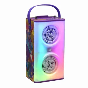 Blue Tooth Speaker Portable Karaoke Subwoofer Super Bass Kids Karaoke Machine Graffiti Speaker with Mic