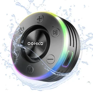 Blue Tooth Wireless IPX7 Waterproof Speakers LED RGB Light Mini 5W Plastic Power Source AUX Voice Control Box