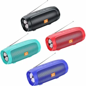 Bluetooth J007FM Battery Powered Subwoofer for Outdoor and Home Use