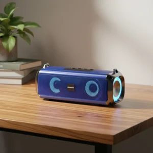 Bluetooth Outdoor Speaker with RGB LED Lighting and Handle Strong Bass for Home Theatre