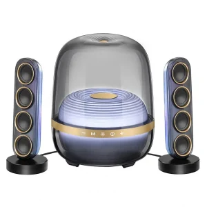 Bluetooth Speaker System with Deep Bass Industrial Design Wireless Speakers with 360 Degree Surround Sound