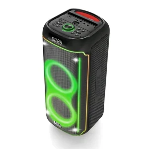Bluetooth Speaker With Two Wireless Microphones Outdoor Speaker With Subwoofer Tweeter Portable PA Speaker System With Remote