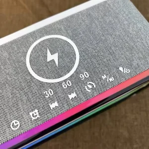 Bluetooth Speaker With Wireless Charger FM Radio Dimmable LED Night Light Stereo Sound Dual Wireless Speakers