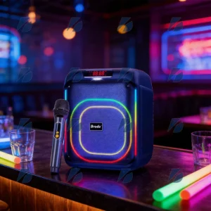 Bluetooth Speaker with Subwoofer Portable Bluetooth Speaker with Microphone and SD Card Slot Integrated Amplifier