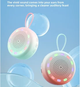 Bluetooth speaker with colorful light and outdoor connectivity