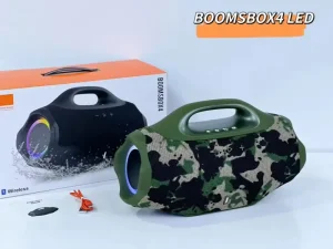 Boombox 4 LED 60W Speaker Portable Outdoor Speaker Deep Bass Waterproof Party Long Battery Life Wireless Speaker