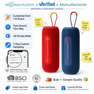 Branded Retail Speaker Digital Audio Product Parlante Waterproof Ipx7 Portable Wireless Outdoor Tws Pairing Music Sync Light