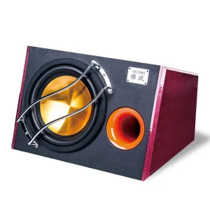 Built in Amplifier Car Sub Woofer 10 Inch Car Speakers Max Power 1500W Wooden Box Strong Bass Car Active Subwoofer