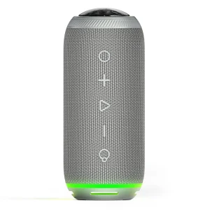 Built in Noise Cancelling TWS Outdoor Waterproof Bluetooth Speaker With Battery Capacity LED Display RGB Effect
