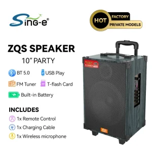 Bulk Order Sing e JQS911S Home Karaoke All in one Machine Square Dance Outdoor Trolley High Volume 10 Inch Plastic Remote