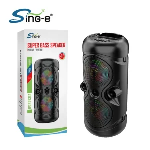 Bulk Order Sing e ZQS4259 for 5.0 Portable Mini Plastic Speaker TF Card USB Built in Battery 16W Output