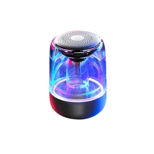 C7 Portable Mini TWS Wireless Bt Speaker Glazed Crystal Seven-Color Ambient Light Battery-Powered Home Party Computer