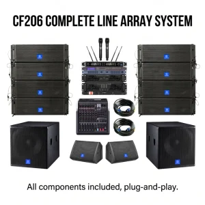 CF206 Dual 6 Inch Pro Audio Line Array PA System Speakers Professional Church Audio Sound System for Theater