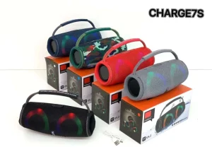 CHARGE7S Caixa De Som Potente Sound Rich High Power RGB Outdoor Waterproof Speaker Bass Loud
