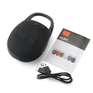 CLIP5 Portable Wireless 5.3 Speaker with Mini Waterproof Design 5W Deep Bass Subwoofer 20kHz App Button Control Outdoor Travel