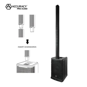 [CN Stock] Pro Audio E1212 2000W Professional Plastic Lightweight Powered PA Array System Slim Active Column Speaker