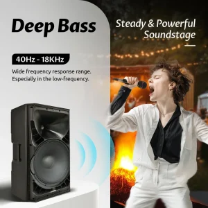 [CN Stock]Accuracy Pro Audio CBN15TD3 Home Party PA Sound Speakers System Powered Professional Plastic 15 Inch Active Speaker