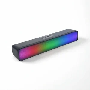 COOMAER 2.0 Channel Audio Wireless Stereo BT PC Speaker Soundbar TV Gaming RGB Bluetooth Soundbar With AUX USB