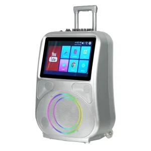 CQA Hot Selling Video Bluetooth Speaker 8 Inch Woofer and 14.1 Inch Screen 12.0 Android System Indoor Outdoor Trolley Party Box