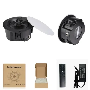 CS-1 Hi Fi Wireless Ceiling Speaker 6.5″ 60W AirPlay 2 & for 5.4 Dual Band WiFi for Home Theater Systems Remote Control