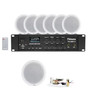 CS-205A PA 6.5 Inch Full Range Invisible Speaker Inside Walls Low Profile Surface Install Unseen in Ceiling Loudspeaker