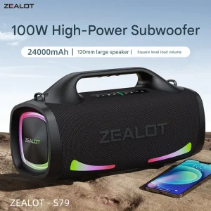 Caixa De Som Potente Original Zealot S79 100W Sound Rich High Power Outdoor Waterproof Bluetooth Speaker Bass Loud