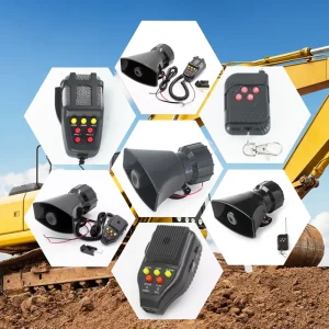 Car Siren Horn 12V Square Mouth Multiple Voice Warning Speaker for Motorcycle Alarm