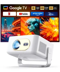 Certified TV OS Smart 720P Projector HY300 GTV 400 ANSI Auto Focus WiFi BT5.0 Portable Home Cinema