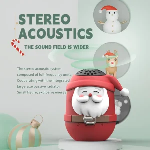Christmas Gift Santa Claus Cute Mini Speaker Cartoon BT FM TF TWS Waterproof Wireless Portable Creative Outdoor Audio