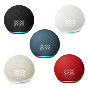 Clock for BTSpeaker Plastic Mini Speaker with Heavy Bass RGB LED Desktop Portable Speaker