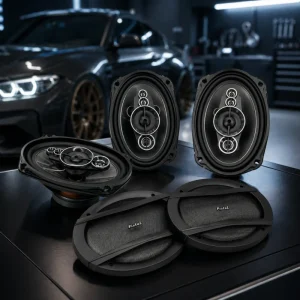 Coaxial Midrange Car Speaker 6×9 Inch 5-Way 1000W Max 100W RMS 4 Ohm 92dB IMPP Cone Tweeter Grille Rear Deck Truck Audio