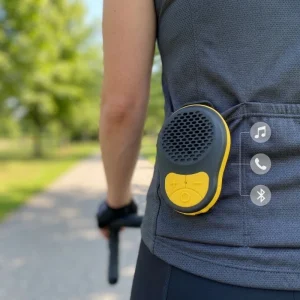 Collar Clip Wireless for 5.3 Mini Speaker Built in Mic Waterproof Card Slot for Outdoor Sports Cycling
