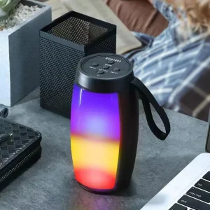Colorful LED Light Wireless Speaker for Home Office Portable Super Bass Speaker for Outdoor Party Promotion Gift