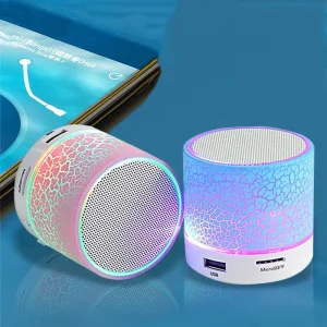 Colorful Portable Outdoor Small Stereo Speakers Wireless Mini LED Speaker USB TF Card