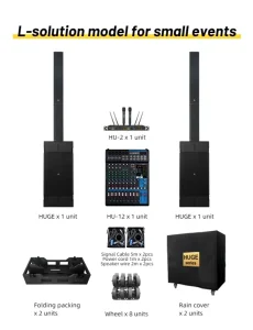 Column Speaker Huge Series Long Range Sound Max SPL140dB Neodymium Active System 4/8 Ohm 2500W Match for Conference