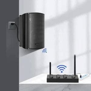 Commercial Wall Mount Speaker Set for Hi Res Audio in Gyms and Classrooms