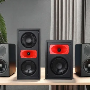 Commercial and Home Audio PA System 2 Way Hi-Fi Portable Wall Ceiling Home Theater Speaker Metal Plastic Frameless