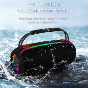 Compact Wireless Speaker IPX7 Waterproof Loud Stereo Long Battery Life Mini Speaker with Suction Cup for Shower Travel
