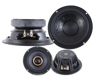 Component Car Speakers 3 way Universal Aluminum Black Car Door Speaker