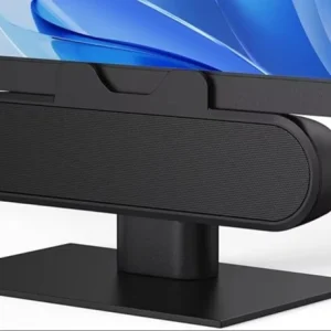 Computer Speakers for Desktop PC USB Monitor Speaker Bar With Clip-On Wired Desk Speakers With HD Stereo Loud Sound